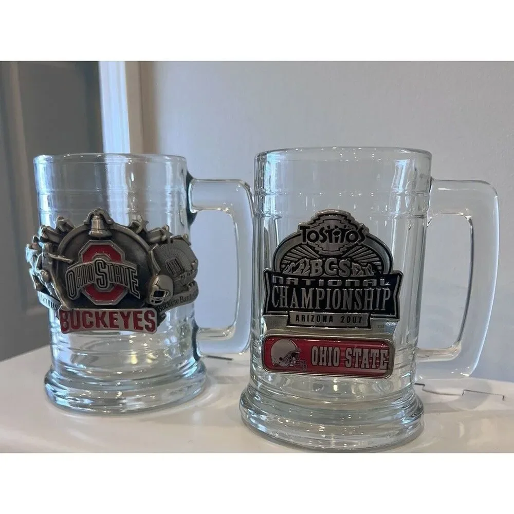 2 Glass Mugs National Championship. Ohio State 2007 And Ohio state Mug - Picture 1 of 8